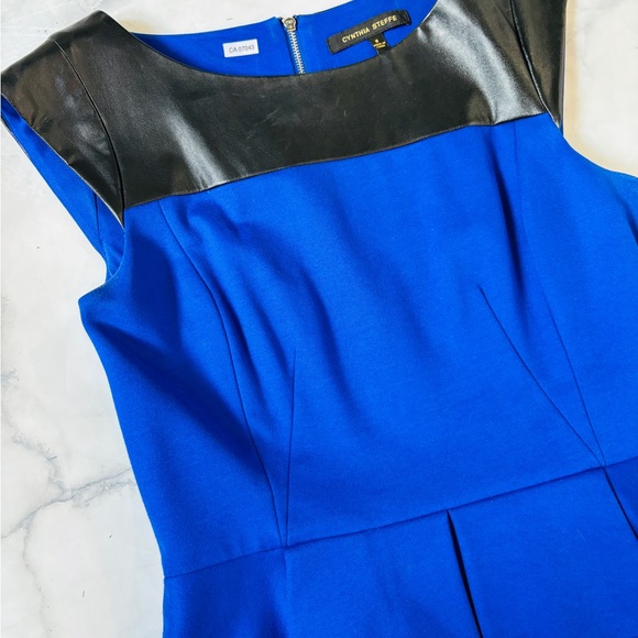 Cynthia Steffe Jersey Knit Blue Dress with Peplum - 8 - Picture 10 of 10